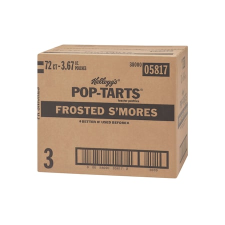 Kelloggs Pop-Tarts Frosted Open & Fold Display S'Mores Pastry 2 Count, PK72 3800022371